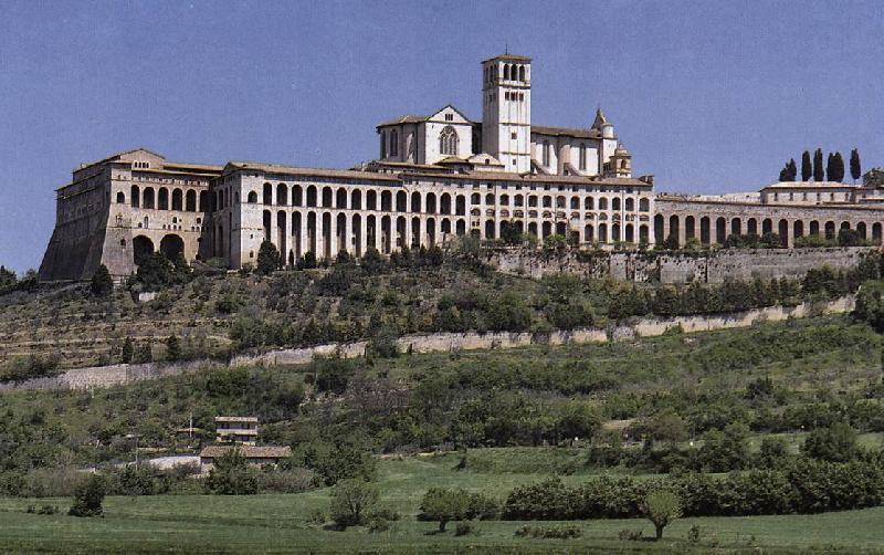 GIOTTO di Bondone View of the Church of San Francesco dfg